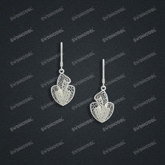 Jewelry set Filigree Earrings White Wax Casting Resin 3D Printing Service   HNM-01-E