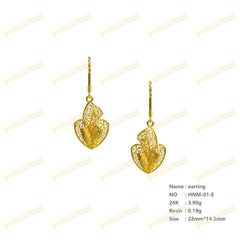 Jewelry set Filigree Earrings White Wax Casting Resin 3D Printing Service   HNM-01-E