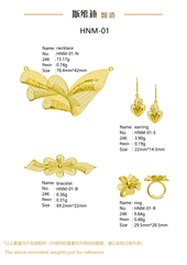 Jewelry set  Filigree Set   White Wax Casting Resin 3D Printing Service  HNM-01