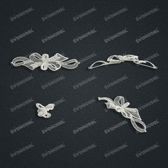 Jewelry set  Filigree Set   White Wax Casting Resin 3D Printing Service  HNM-02