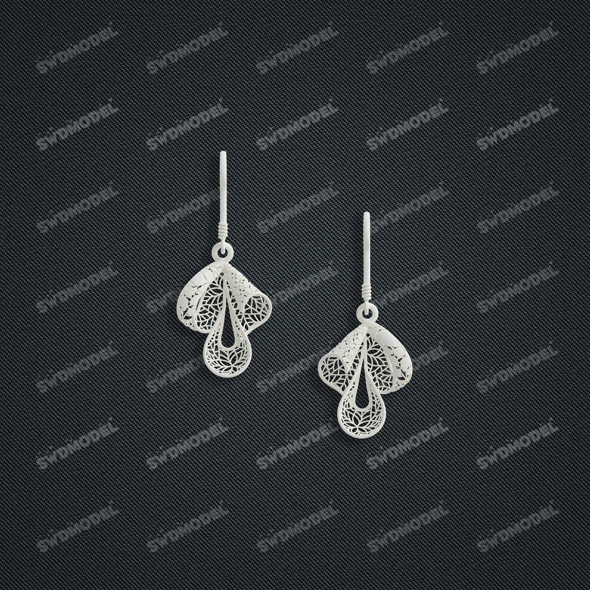 Jewelry set  Filigree Set   White Wax Casting Resin 3D Printing Service  HNM-02