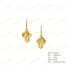 Jewelry set Filigree Earrings White Wax Casting Resin 3D Printing Service   HNM-02-E