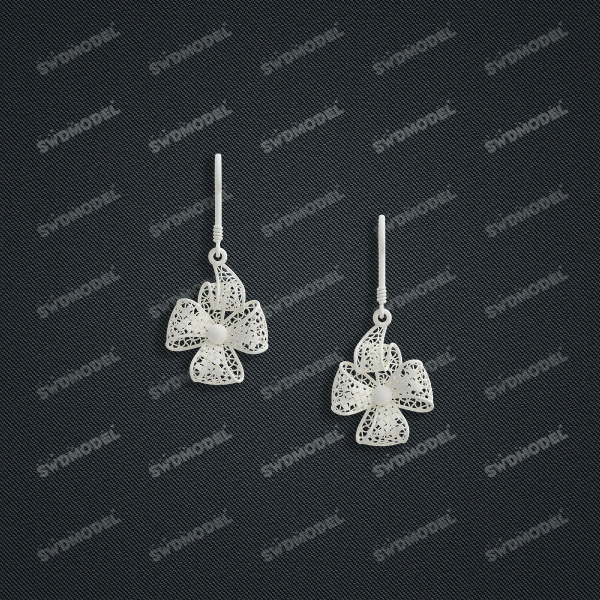 Jewelry set  Filigree Set   White Wax Casting Resin 3D Printing Service  HNM-03