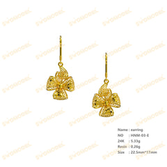 Jewelry set Filigree Earrings White Wax Casting Resin 3D Printing Service   HNM-03-E