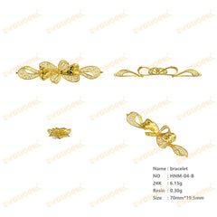 Jewelry set Filigree Bracelet White Wax Casting Resin 3D Printing Service   FNM-04-B