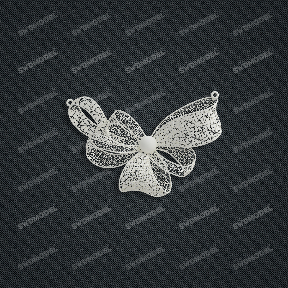 Jewelry set Filigree Necklace White Wax Casting Resin 3D Printing Service  HNM-04-N