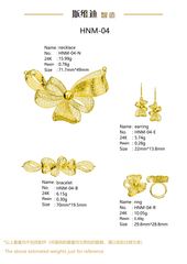 Jewelry set  Filigree Set   White Wax Casting Resin 3D Printing Service  HNM-04