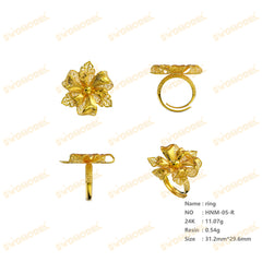 Jewelry set Filigree Ring White Wax Casting Resin 3D Printing Service  HNM-05-R