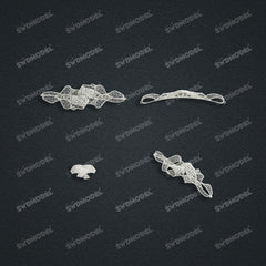 Jewelry set  Filigree Set   White Wax Casting Resin 3D Printing Service  HNM-06