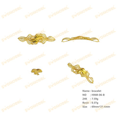 Jewelry set Filigree Bracelet White Wax Casting Resin 3D Printing Service   FNM-06-B