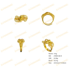 Jewelry set Filigree Ring White Wax Casting Resin 3D Printing Service  HNM-06-R
