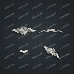 Jewelry set  Filigree Set   White Wax Casting Resin 3D Printing Service  HNM-07