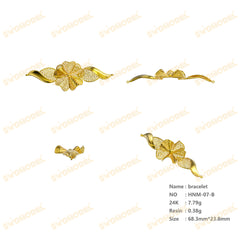 Jewelry set Filigree Bracelet White Wax Casting Resin 3D Printing Service   FNM-07-B