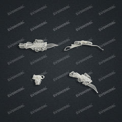 Jewelry set  Filigree Set   White Wax Casting Resin 3D Printing Service  HNM-08