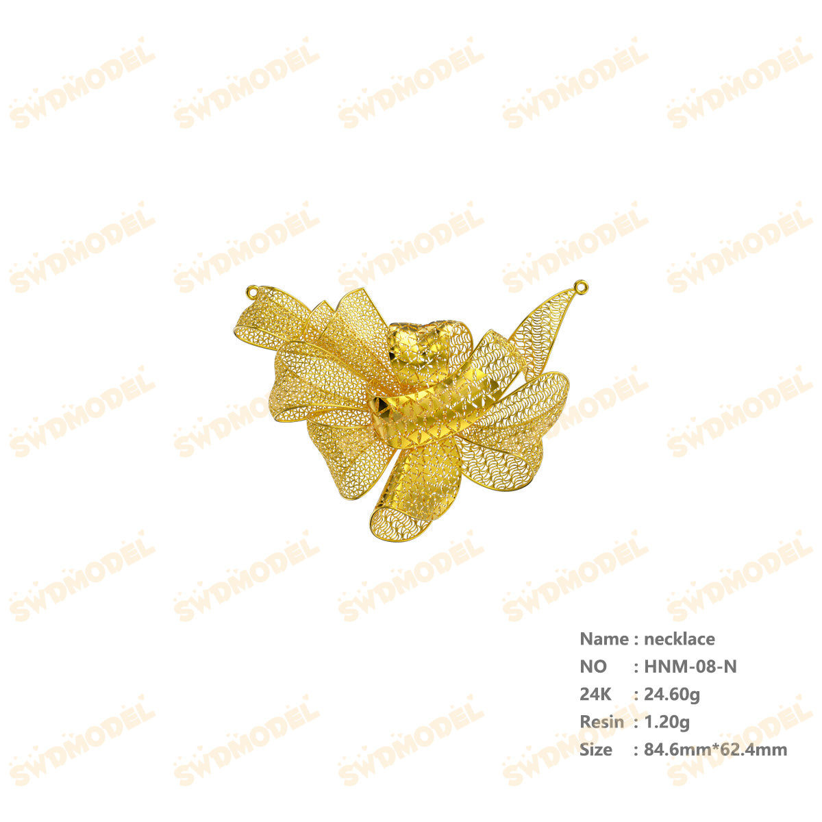 Jewelry set  Filigree Set   White Wax Casting Resin 3D Printing Service  HNM-08