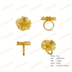 Jewelry set Filigree Ring White Wax Casting Resin 3D Printing Service  HNM-08-R