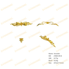 Jewelry set Filigree Bracelet White Wax Casting Resin 3D Printing Service   FNM-09-B