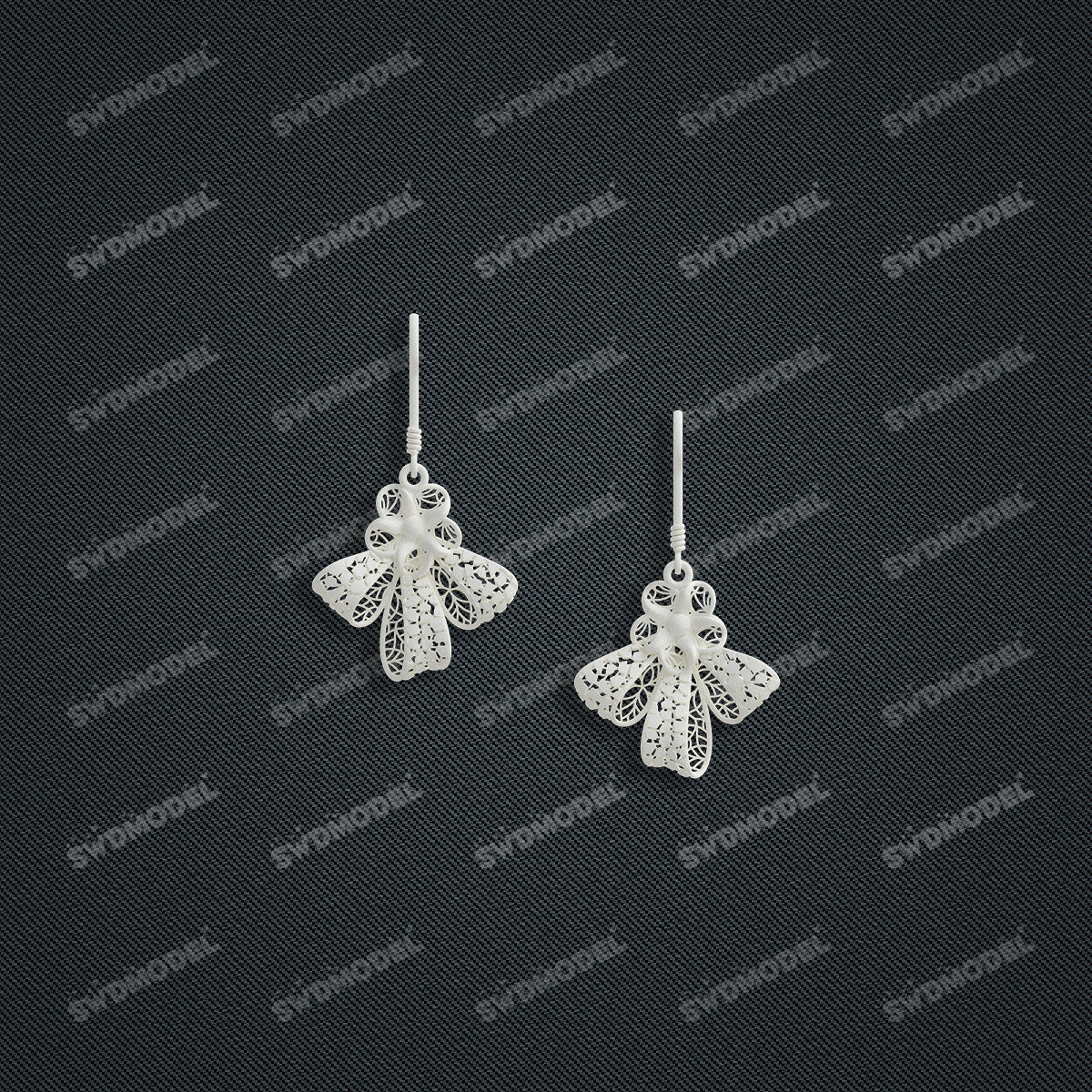 Jewelry set  Filigree Set   White Wax Casting Resin 3D Printing Service  HNM-09