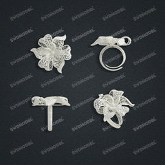 Jewelry set Filigree Ring White Wax Casting Resin 3D Printing Service  HNM-09-R