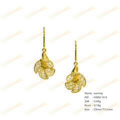 Jewelry set Filigree Earrings White Wax Casting Resin 3D Printing Service   HNM-10-E