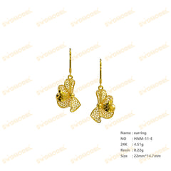 Jewelry set Filigree Earrings White Wax Casting Resin 3D Printing Service   HNM-11-E