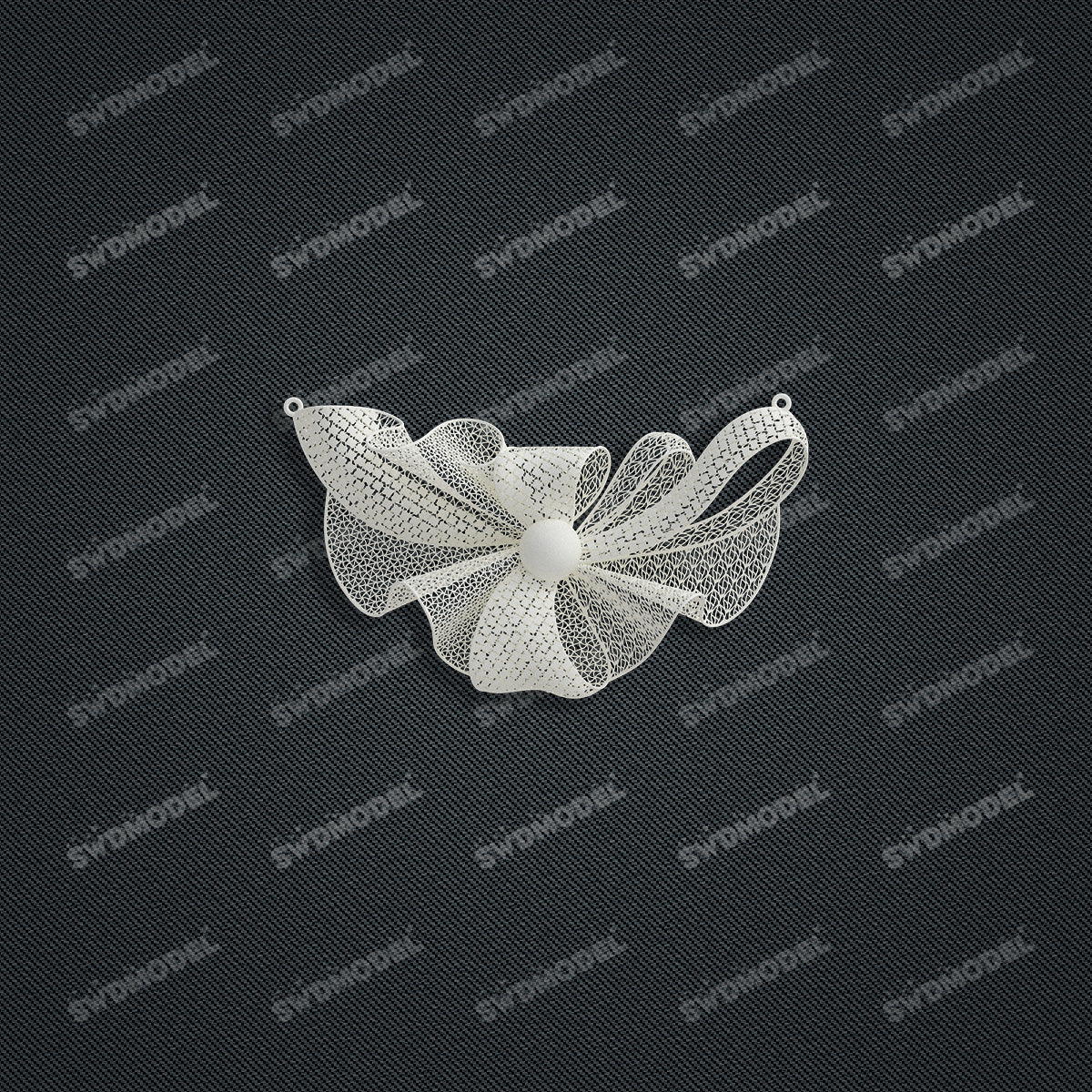 Jewelry set  Filigree Set   White Wax Casting Resin 3D Printing Service  HNM-11