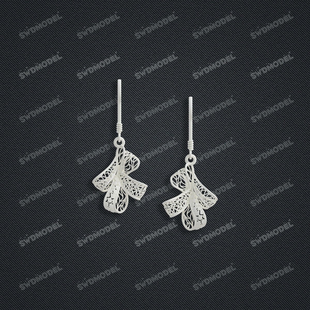 Jewelry set  Filigree Set   White Wax Casting Resin 3D Printing Service  HNM-12