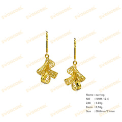 Jewelry set Filigree Earrings White Wax Casting Resin 3D Printing Service   HNM-12-E