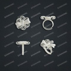 Jewelry set Filigree Ring White Wax Casting Resin 3D Printing Service  HNM-12-R