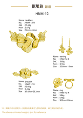 Jewelry set  Filigree Set   White Wax Casting Resin 3D Printing Service  HNM-12