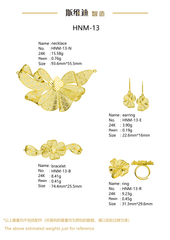 Jewelry set  Filigree Set   White Wax Casting Resin 3D Printing Service  HNM-13