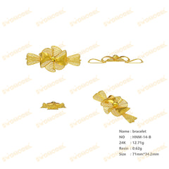 Jewelry set Filigree Bracelet White Wax Casting Resin 3D Printing Service   FNM-14-B