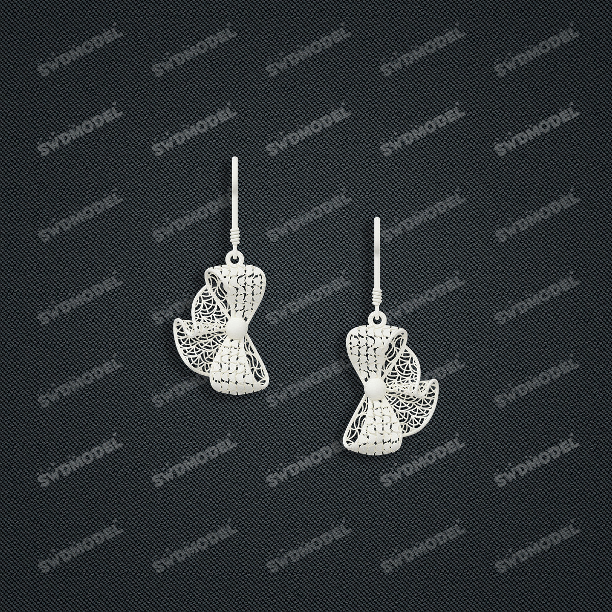 Jewelry set  Filigree Set   White Wax Casting Resin 3D Printing Service  HNM-14