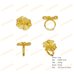 Jewelry set Filigree Ring White Wax Casting Resin 3D Printing Service  HNM-14-R