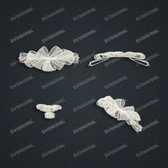 Jewelry set  Filigree Set   White Wax Casting Resin 3D Printing Service  HNM-15