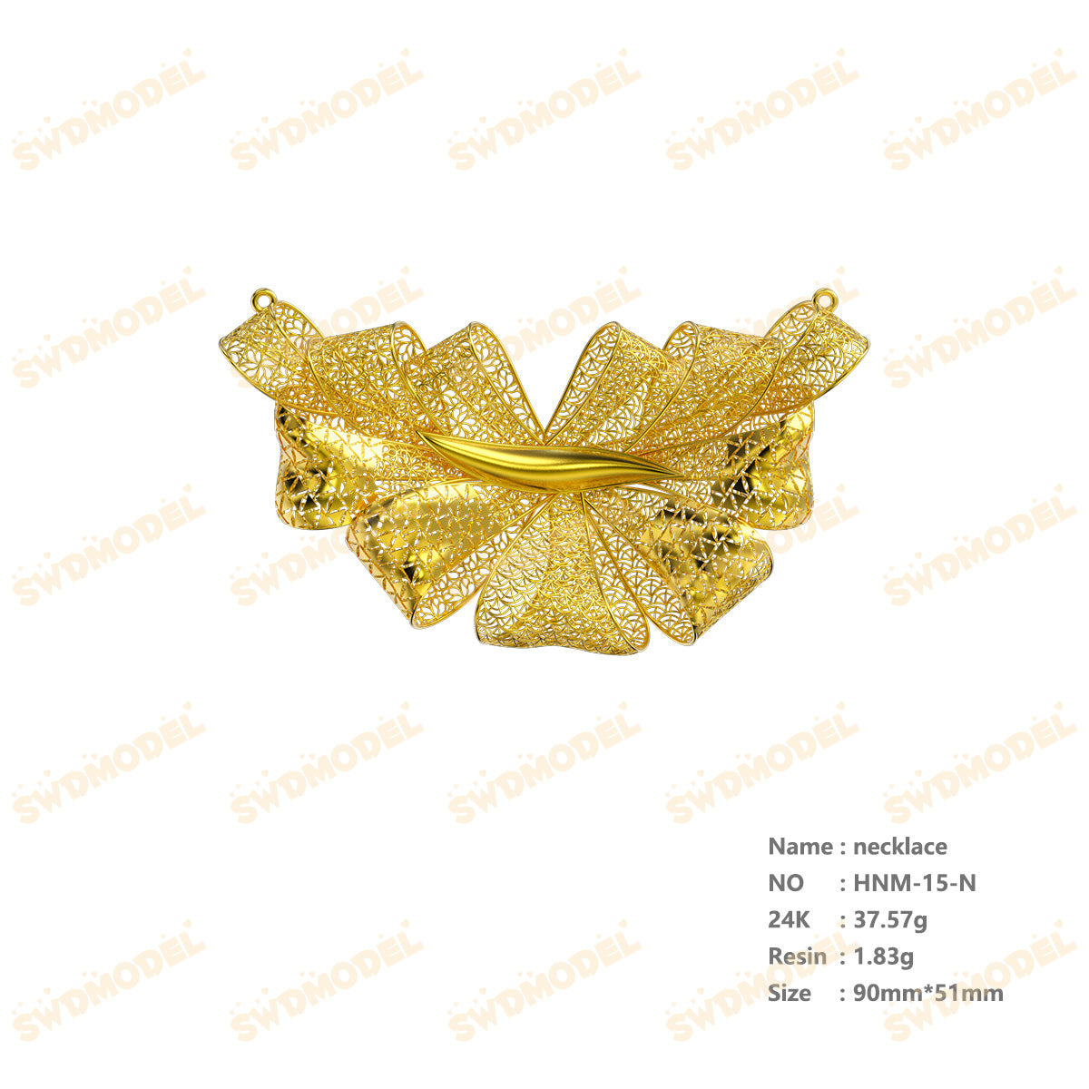 Jewelry set  Filigree Set   White Wax Casting Resin 3D Printing Service  HNM-15