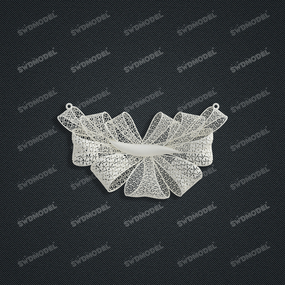 Jewelry set Filigree Necklace White Wax Casting Resin 3D Printing Service  HNM-15-N