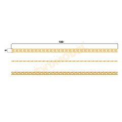 Miami Cuban Chain Casting White Wax 3D Printing Service SWDB-076-W6-01