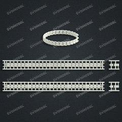Miami Cuban Chain Casting White Wax 3D Printing Service SWDB-080-W8-06