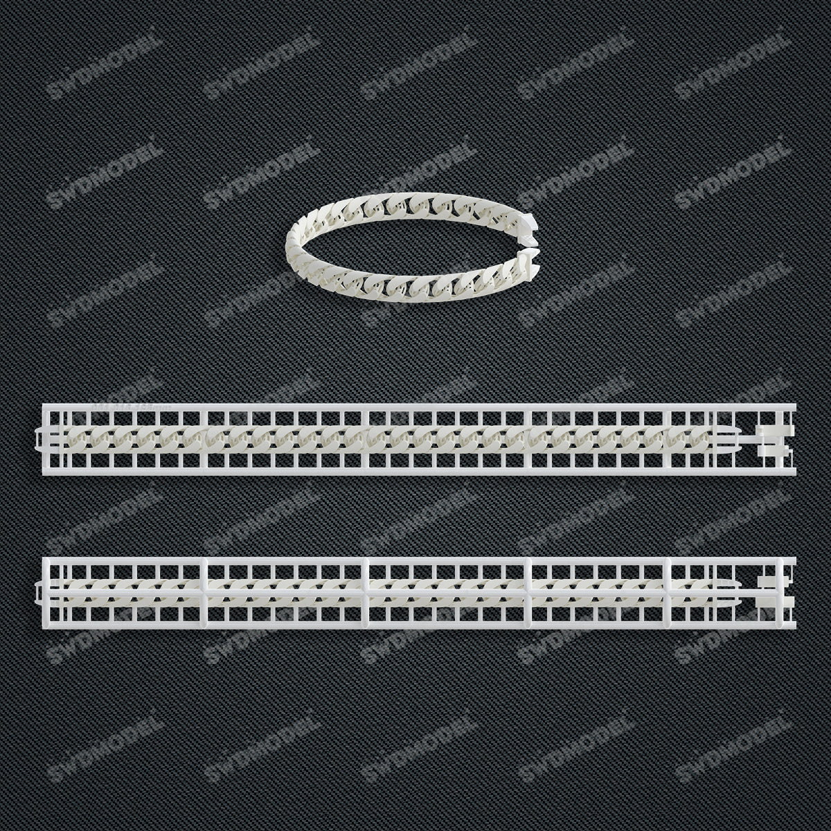 Miami Cuban Chain Casting White Wax 3D Printing Service SWDB-081-W7.4-016