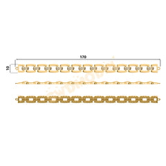 Miami Cuban Chain Casting White Wax 3D Printing Service SWDB-085-W10-07