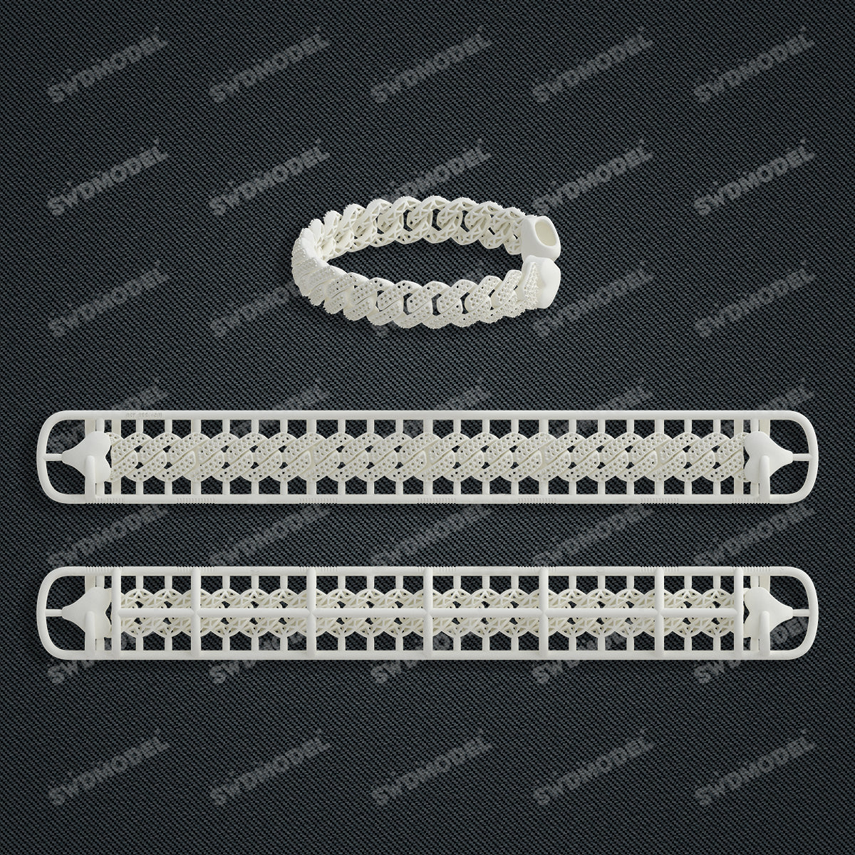 Miami Monaco Chain Casting White Wax 3D Printing Service   SWDB-087-W13-033