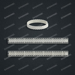 Miami Watch Band Chain Casting White Wax 3D Printing Service SWDB-092-W10-04