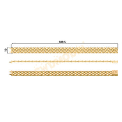 Miami Watch Band Chain Casting White Wax 3D Printing Service SWDB-092-W10-04
