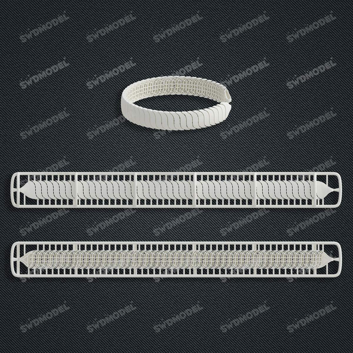 Miami Watch Band Chain Casting White Wax 3D Printing Service  SWDB-100-W11-023