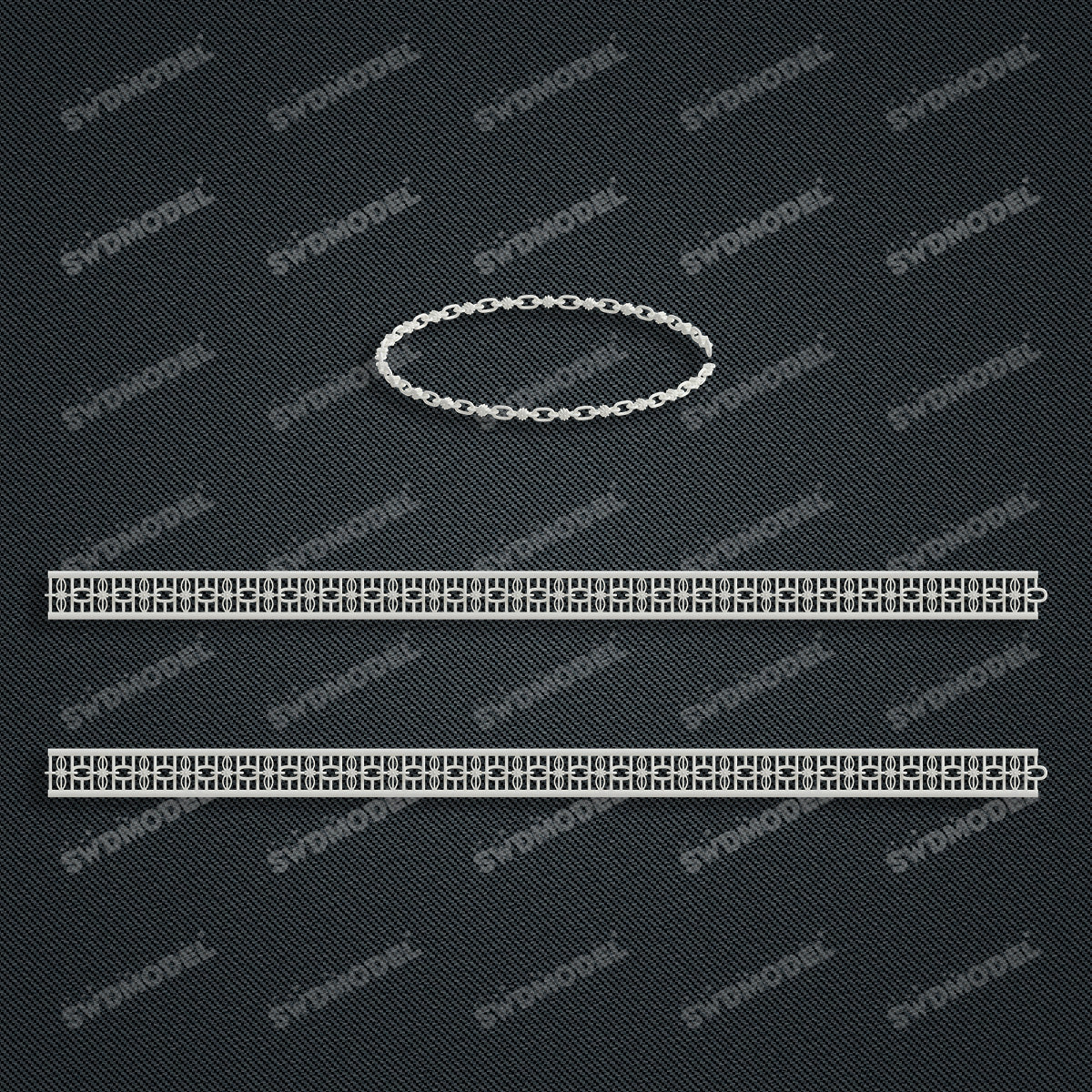 Miami Cuban Chain Casting White Wax 3D Printing Service SWDB-132-W2.6