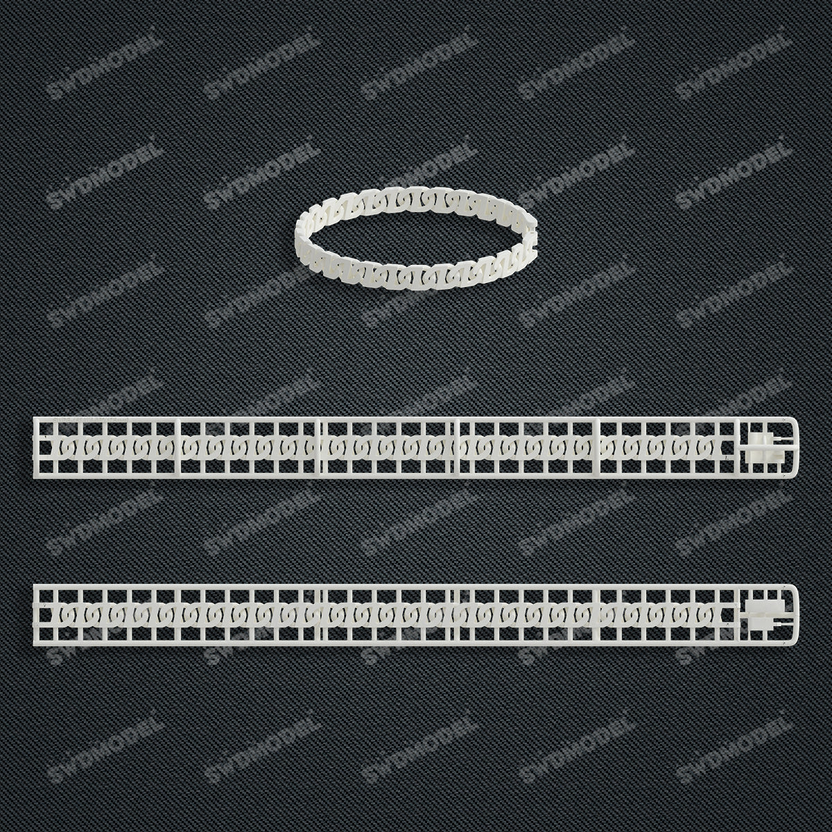 Miami Cuban Chain Casting White Wax 3D Printing Service SWDB-153-W6-062