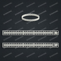 Miami Cuban Chain Casting White Wax 3D Printing Service SWDB-153-W6-062