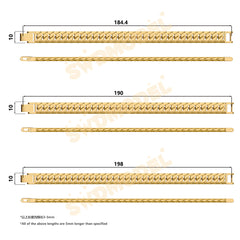 Miami Hepburn Chain Casting White Wax 3D Printing Service SWDB-155-W10-04