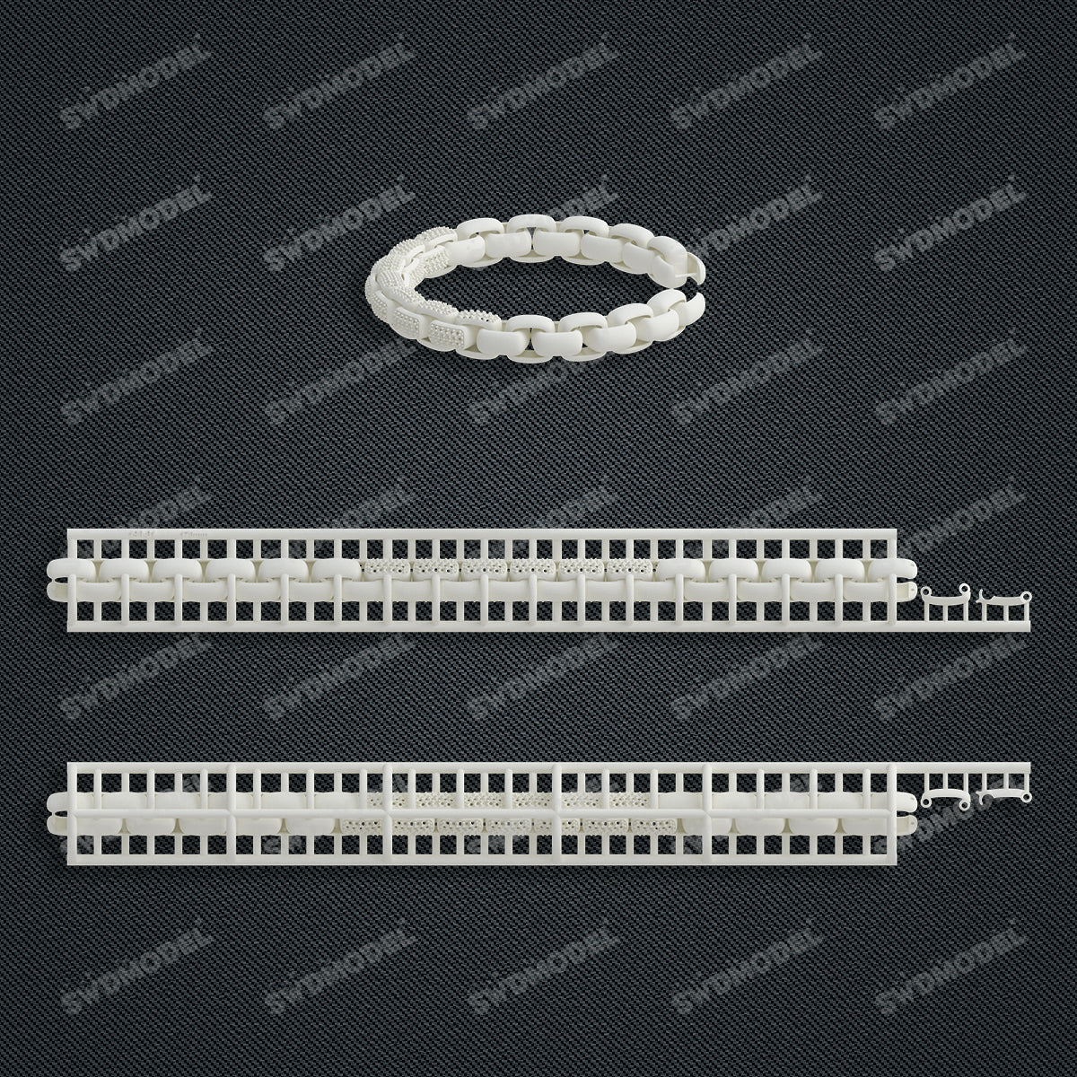 Miami Knight Chain Casting White Wax 3D Printing Service  SWDB-190-W9-01